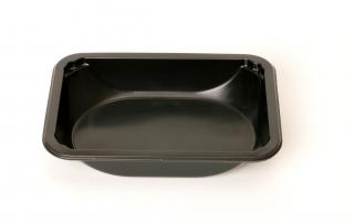 Упаковка лоток под запайку 187×137×36 мм чёрный с овальным дном