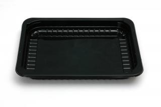 Упаковка лоток под запайку 227×178×25 мм чёрный